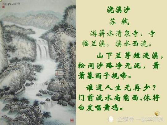 浣溪沙苏轼游蕲水清泉寺拼音  浣溪沙苏轼译文