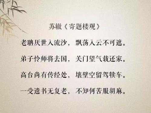 苏轼高中古诗词