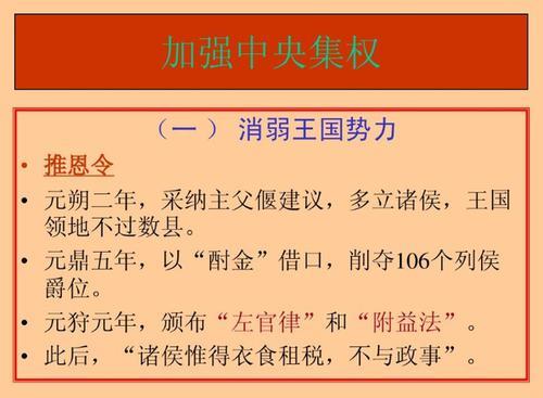 推恩令什么意思 推恩令妙在何处
