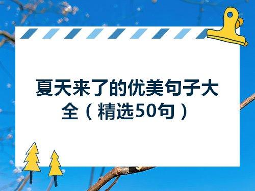 关于夏天50的优美句子大全 关于夏天500字作文大全