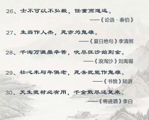 关于励志的诗句和赏析合集(通用) 关于励志诗句图文