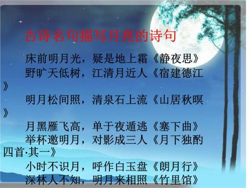 关于写出两条月亮的诗句合集(实用) 写出两条新闻