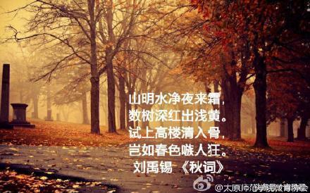 秋季出门休闲的诗句