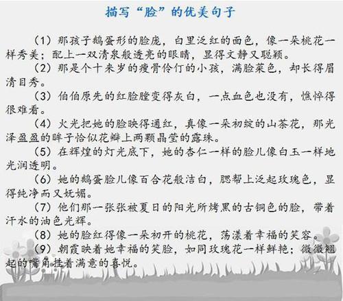 关于写人的句子小学生优美句子大全 关于写人句子的词语