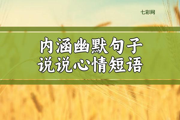 内涵幽默句子说说心情短语