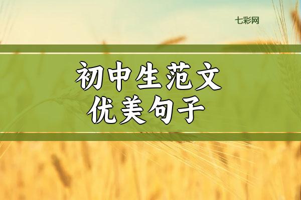 初中生范文优美句子