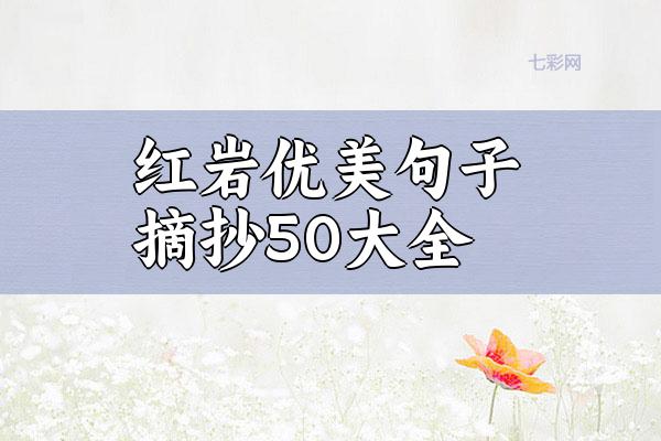 红岩优美句子摘抄50