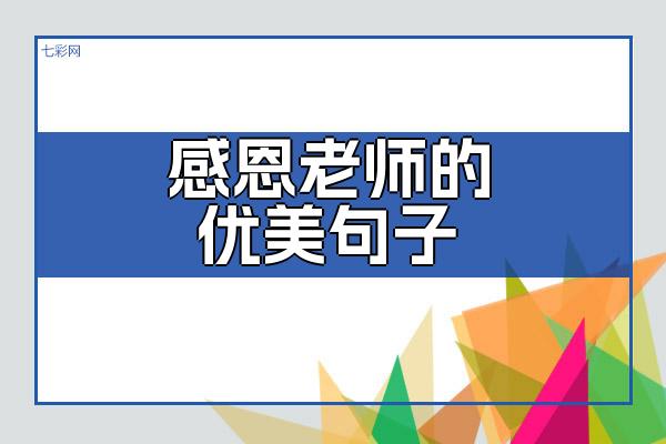 感恩老师的优美句子