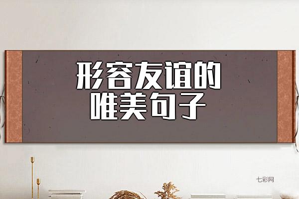 形容友谊的唯美句子