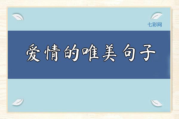 关于爱情的唯美句子
