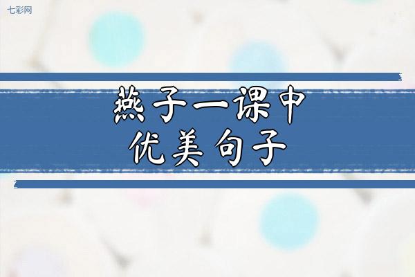 燕子一课中优美句子