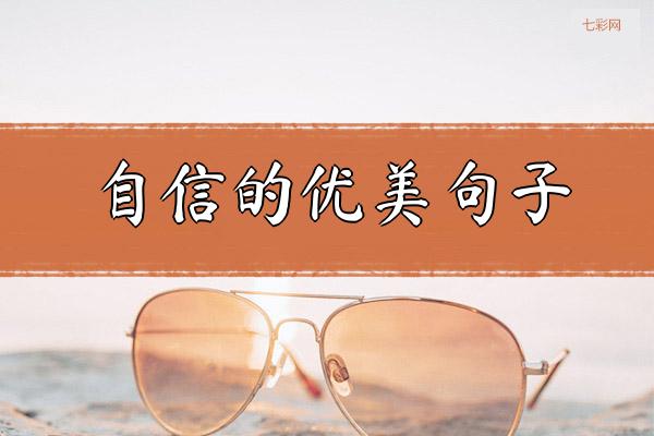 关于自信的优美句子