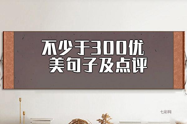 不少于300优美句子及点评