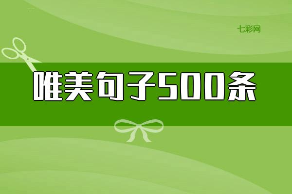 唯美句子500条