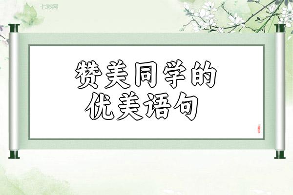 赞美同学的优美语句