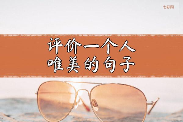 评价一个人唯美的句子