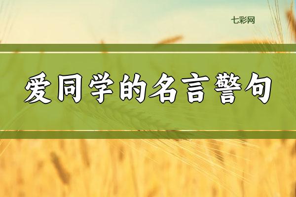 爱同学的名言警句