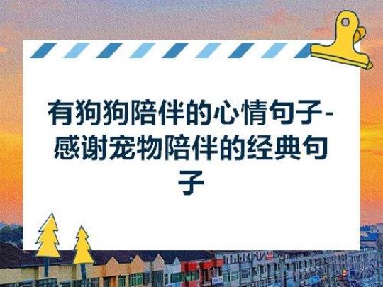 关于形容养狗狗心情的句子大全 形容养狗的人的诗句