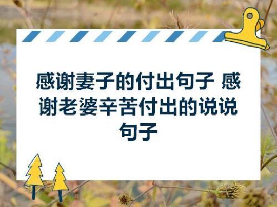关于老婆不在家心情超好的句子大全 关于老婆在家庭的重要性